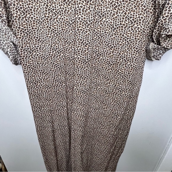 VICI Oversized Leopard Print Midi Shirt Dress Size Medium - Picture 9 of 11